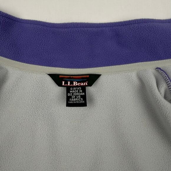 L.L.Bean Purple Fleece Full Zip Vest Lightweight Polartec Outdoor Hiking Women M - Picture 7 of 14